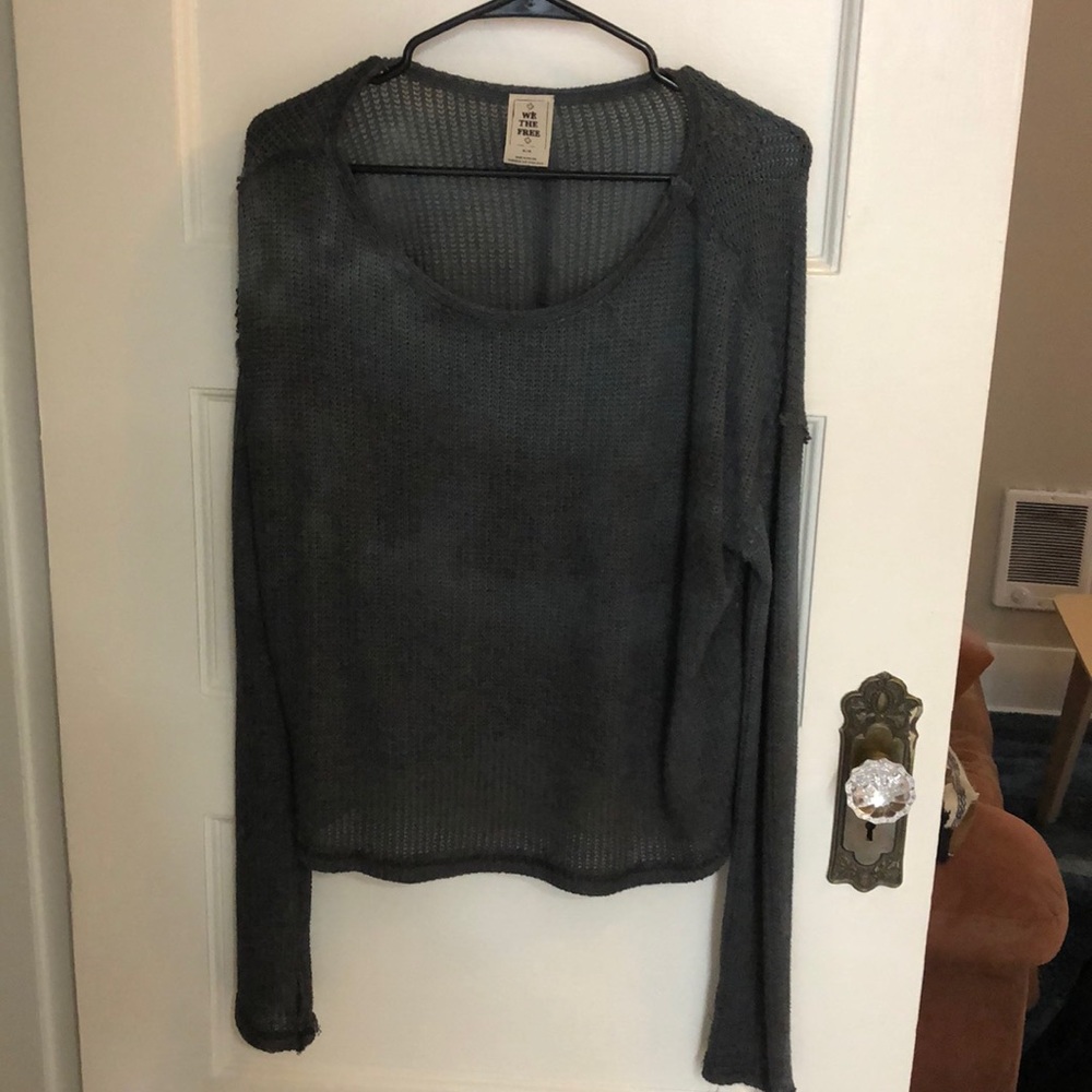 Free people medium blue sweater. Slight used